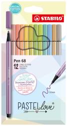 STABILO Fasermaler Pen 68 Pastellove 12er Etui