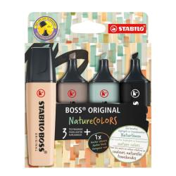 STABILO BOSS Leuchtmarker ORIGINAL NatureCOLORS kalt 4er Etui