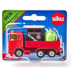 SIKU Recycling-Transporter Metall/Kunststoff 0828 rot