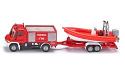 SIKU 1636 - Unimog Feuerwehr mit Boot 