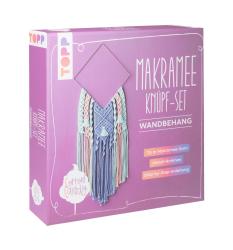 Makramee Knüpf-Set für Wandbehang. Enthält 75 m Garn und Metallrahmen.