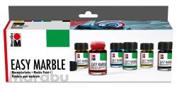 Set mit Marmorierfarbe in verschiedenen Farben. Enthält kleine Fläschchen mit Deckel.