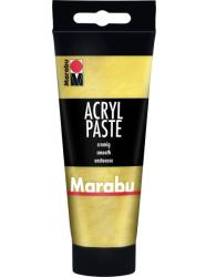Schwarze Tube mit goldener und roter Beschriftung. Enthält Acrylpaste, cremig und glatt.