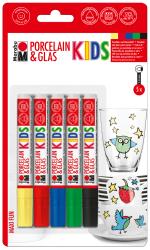 Marabu Kids Porzellan & Glas Stifte-Set, 5 Stück, mehrere Farben