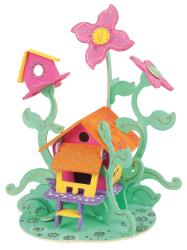 MARABU Kids Holzbastelset Feenhaus 43 Teile natur