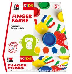 MARABU Kids Fingerfarbenset 4 x 100 ml mehrere Farben