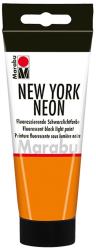 Tube mit fluoreszierender schwarzlichfarbe. Farbton ist leuchtend orange.