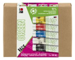 MARABU Green Alkydfarben-Set Basic 5 x 100 ml mehrere Farben