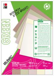 MARABU Green Papierblock Nature Mix A4 20 Blatt mehrere Farben