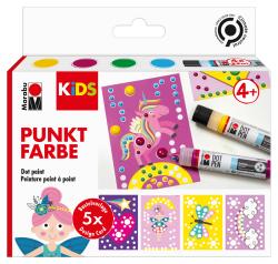 MARABU Kids Punktfarbe Dot Pen Set Einhorn 4 x 25 ml mehrere Farben