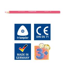 Packung mit 14 Buntstiften in verschiedenen Farben. Enthält Neonfarben und hat eine transparente Verpackung.