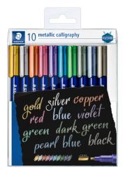 STAEDTLER® Permanentmarker Metallic Calligraphy 10 Stück mehrere Farben