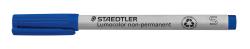 Grauer Marker mit blauer Spitze. Beschriftung 'Lumocolor non-permanent'.