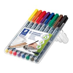 STAEDTLER® Lumocolor® OHP Permanent Marker mittel 1 mm 8er Set 