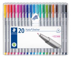 STAEDTLER® Fineliner Triplus 0,3 mm 20 Stück mehrere Farben