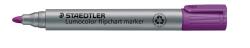 Grauer Flipchartmarker mit lila Spitze. Aufschrift 'Lumocolor flipchart marker'.