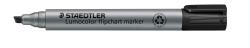 grauer Flipchart-Marker mit breiter Spitze. Auf dem Gehäuse steht 'STAEDTLER Lumocolor flipchart marker'.