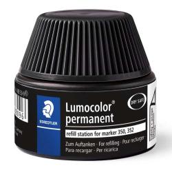Schwarze Nachfüllstation für Lumocolor Marker. Verpackung mit klaren Beschriftungen.