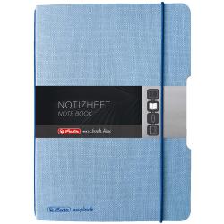 HERLITZ Notizheft my-book flex Leinen A6 40 Blatt punktiert hellblau