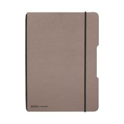 HERLITZ Notizheft my.book flex Lederoptik A5 40 Blatt punktiert taupe