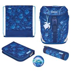 HERLITZ Schulrucksack-Set SoftLight Plus GreenLine Deep Sea 5-teilig blau