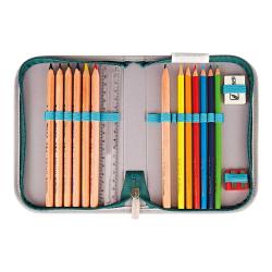 HERLITZ Schultaschenset Filo Light Plus Heavy Metal 5-teilig türkis