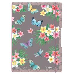 HERLITZ Notizheft flex Ladylike Butterflies my.book A4 kariert 2 x 40 Blatt kariert und liniert bunt