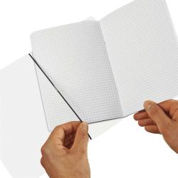 HERLITZ Notizheft my.book flex A5 40 Blatt kariert transparent weiß