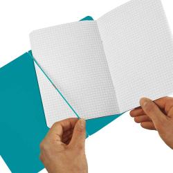 HERLITZ Notizheft flex my.book PP A4 40Blatt kariert 40 Blatt liniert gelocht türkis