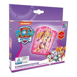 Kindermatratze mit Paw Patrol Motiven. Rosa Farbe mit Hundemotiven.