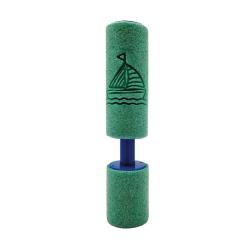 Spielset 'Tempo, kleine Fische! Splash'. Bunte Verpackung. Enthält Spielbrett und Luftmatratze. Für 2-5 Spieler, ab 3 Jahren. Abgebildete Kinder und Erwachsene spielen im Wasser.