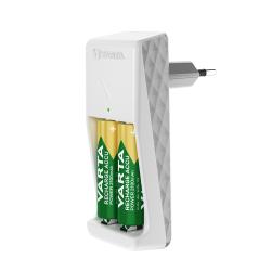 VARTA Mini Charger für 2 x AA/AAA Batterien weiß