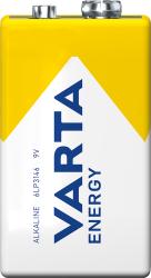 9V Batterie der Marke Varta. Verpackung in Blau und Gelb mit dem Schriftzug 'Varta Energy'.
