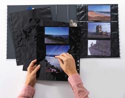 10 Fotohüllen für Fotos im Format 9 x 13 cm. Aus Polypropylen, beidseitig einsteckbar.