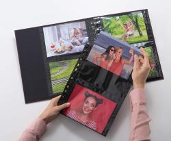 Packung mit 10 Fotosichthuellen aus Polypropylen. Geeignet für Fotos im Format 13 x 18 cm.