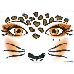 HERMA Face Art Sticker Leopard 1 Blatt bunt