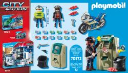 PLAYMOBIL® City Action Polizei-Motorrad: Verfolgung des Geldräubers 32 Teile 70572