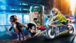 PLAYMOBIL® City Action Polizei-Motorrad: Verfolgung des Geldräubers 32 Teile 70572