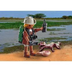 PLAYMOBIL® Forscher mit jungem Kaiman 9 Teile 71168