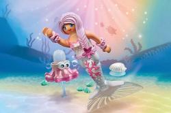 PLAYMOBIL® Meerjungfrau mit Spritzkrake 14 Teile 71477