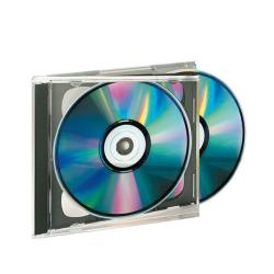 Vivanco CD/DVD Hüllen, doppel, 5er Pack, schwarz 