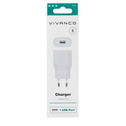 VIVANCO USB Ladegerät 1A weiß 