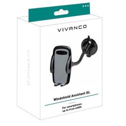 VIVANCO Assistant XL Kfz-Halterung mit Saugnapf für Smartphones schwarz