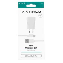 VIVANCO USB Ladegerät für Apple-Geräte mit Lightning Anschluss weiß
