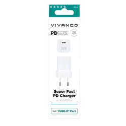 VIVANCO Schnellladegerät PD 3.0 für Apple iPhone USB Type-C™ 20 W weiß