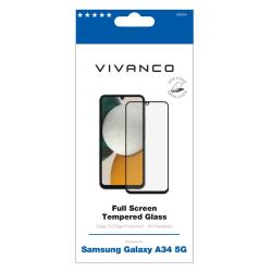VIVANCO Fullscreen Displayschutzglas für Galaxy A34 5G transparent