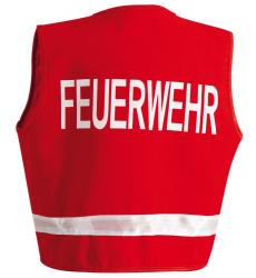 Spielweste Feuerwehr 1-teilig Größe 104 rot/weiß