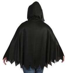 Poncho Skelett Einheitsgröße schwarz/weiß