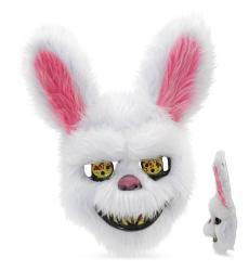 Horrormaske Hase Einheitsgröße weiß