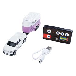 REVELL Mini RC Car mit Pferdetransporter 16,6 x 4 x 4,2 cm 1:64